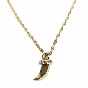 Banana Republic Crystal Embellished Talisman Horn Pendant Necklace NWT